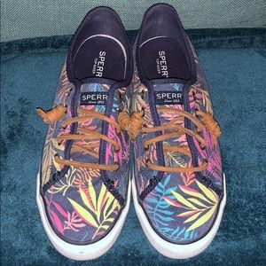 Sperry top sider * tropical *floral boat shoes 7.5